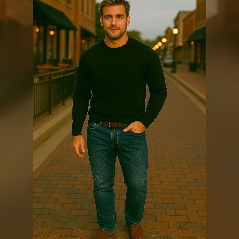 NWT Old Navy Men’s Jeans 34x32 Built In Tough Flex Straight Workwear Dark Denim